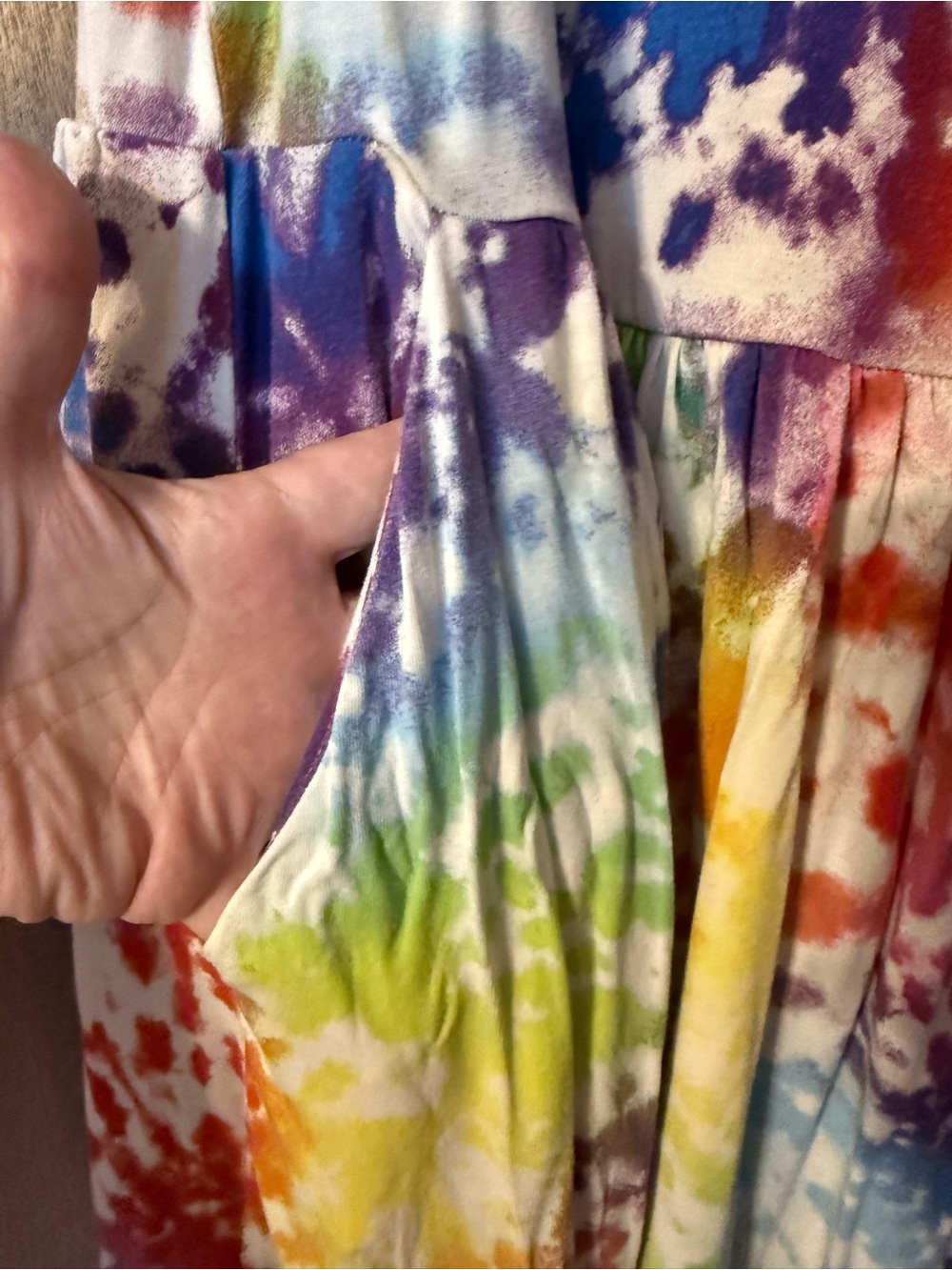 Torrid Pride Rainbow Tie Dye Sleeveless Dress With Pockets, Size 2 - Picture 2 of 4